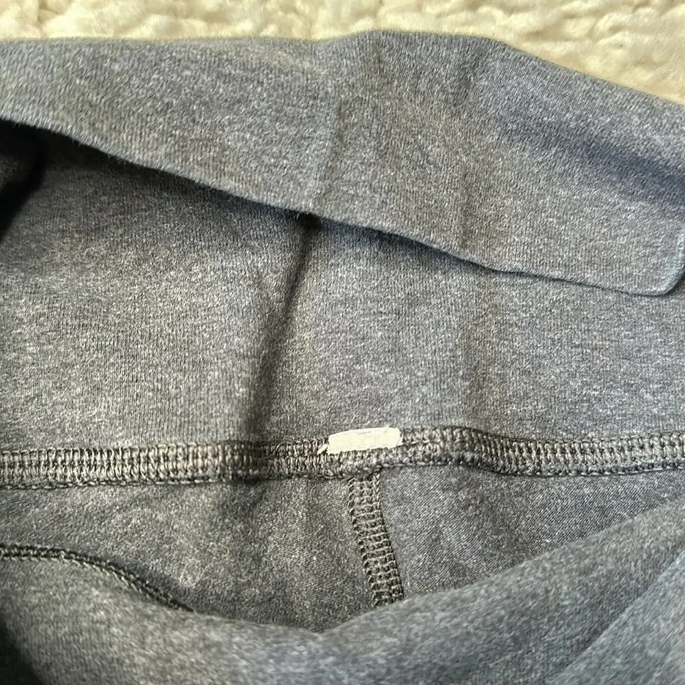 Dark Charcoal Grey Lululemon Cropped Capri Length Legging Athletic Activewear P4